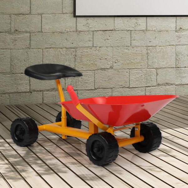 Tobbi Outdoor Kids Play Wheelbarrow, Red kids wheelbarrow outdoor kids wheel red 12 1