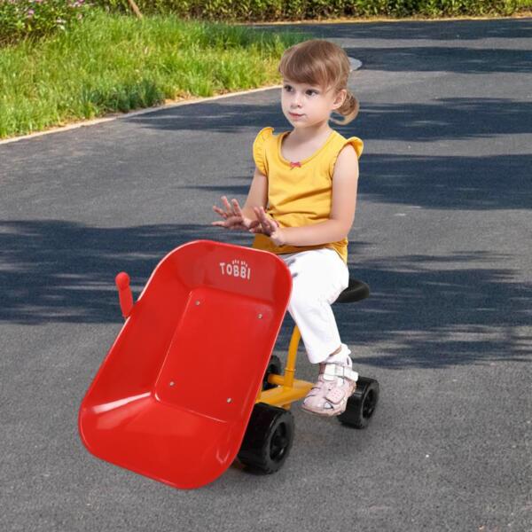 Tobbi Outdoor Kids Play Wheelbarrow, Red kids wheelbarrow outdoor kids wheel red 17