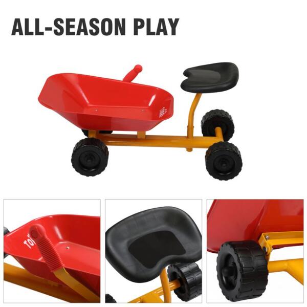 Tobbi Outdoor Kids Play Wheelbarrow, Red kids wheelbarrow outdoor kids wheel red 25