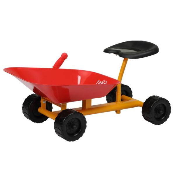 Tobbi Outdoor Kids Play Wheelbarrow, Red kids wheelbarrow outdoor kids wheel red 8 Wheelbarrows & Garden Carts