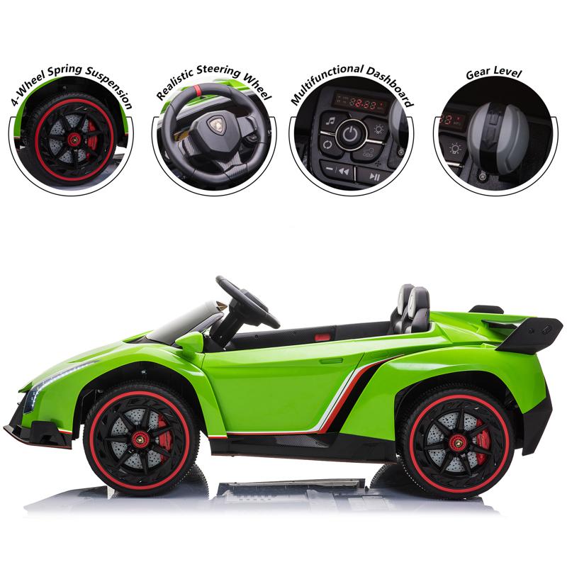 7 Colors Kids Lamborghini Ride On Car with Parental Remote Control lamborghini veneno 12v kids ride on car green 34