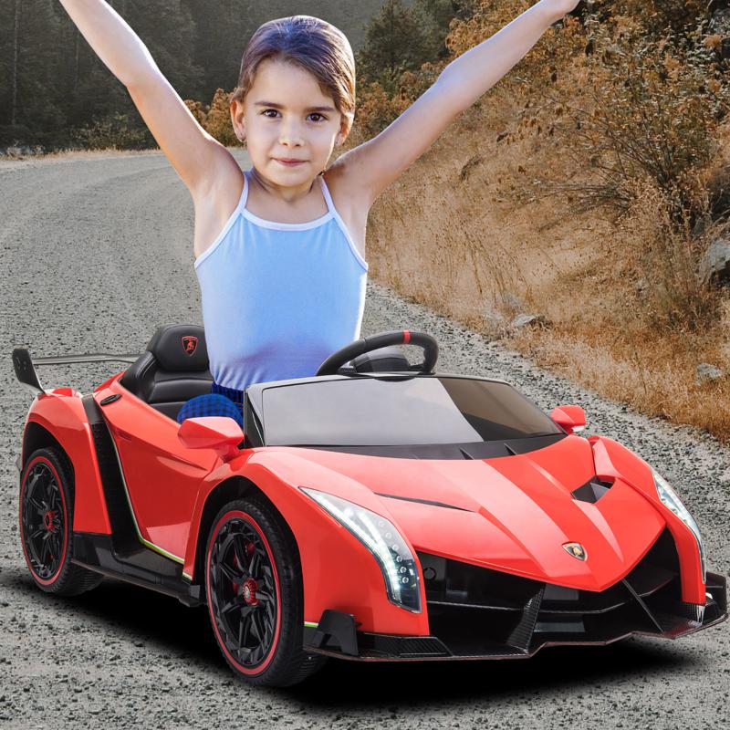 Tobbi 12V Licensed Lamborghini Sian Remote Control Toy Car, Battery Operated Kids Ride On Car with Parental, 7 Colors lamborghini veneno 12v kids ride on car red 19