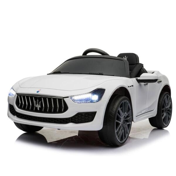 Tobbi Maserati Kids Car 12V Ride On With Remote, White maserati 12v rechargeable toy vehicle white 20
