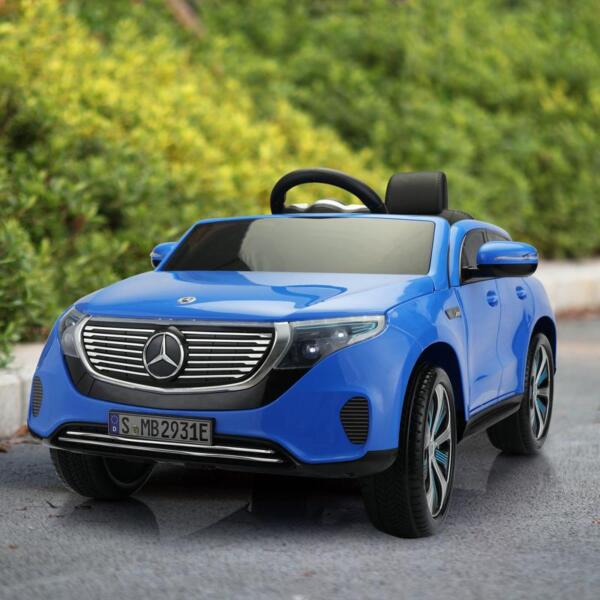 Tobbi Mercedes-Benz EQC Officially Licensed Ride-On Kid's Toy Car, Blue mercedes benz eqc licensed ride on kids electric car blue 12