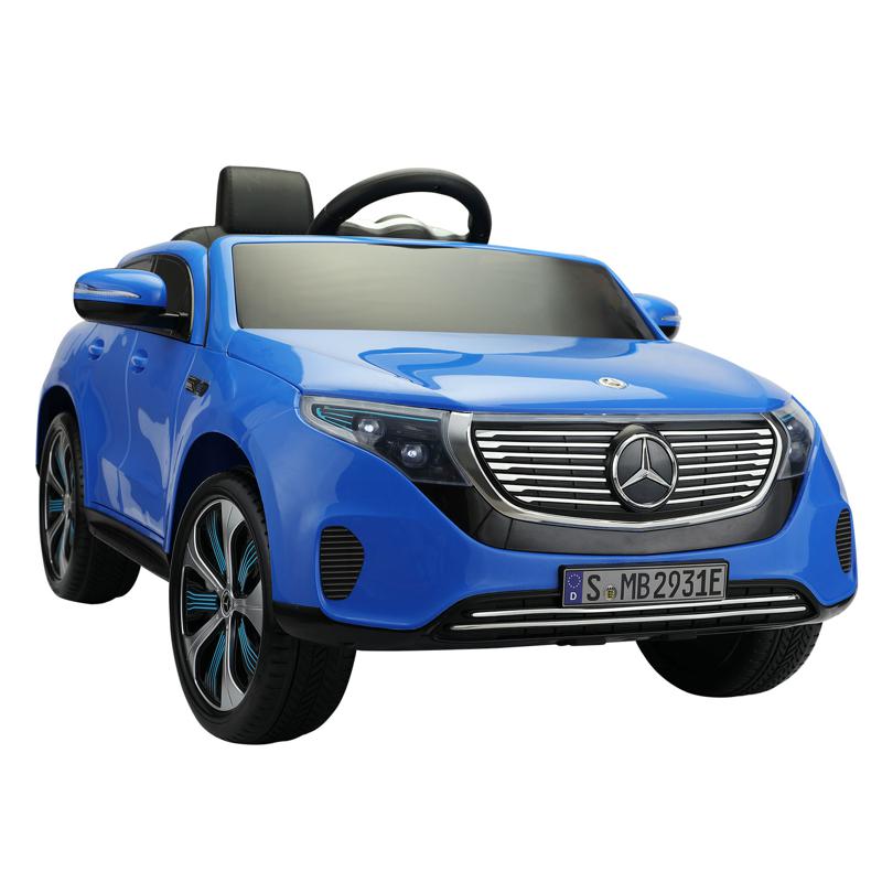 Tobbi Mercedes-Benz EQC Officially Licensed Ride-On Kid's Toy Car, Blue mercedes benz eqc licensed ride on kids electric car blue 4 1