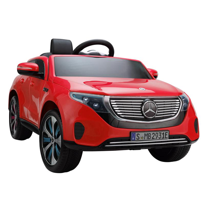 Tobbi Mercedes-Benz EQC Officially Licensed Ride-On Kid's Toy Car, Red mercedes benz eqc licensed ride on kids electric car red 4