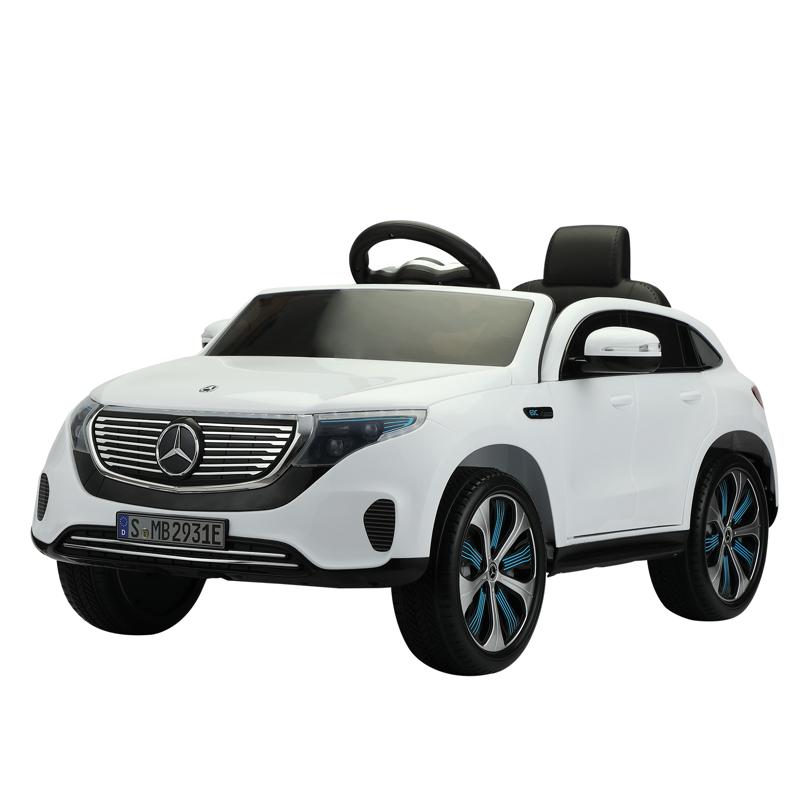 Tobbi Mercedes-Benz EQC Officially Licensed Ride-On Kid’s Toy Car, White mercedes benz eqc licensed ride on kids electric car white 1 2