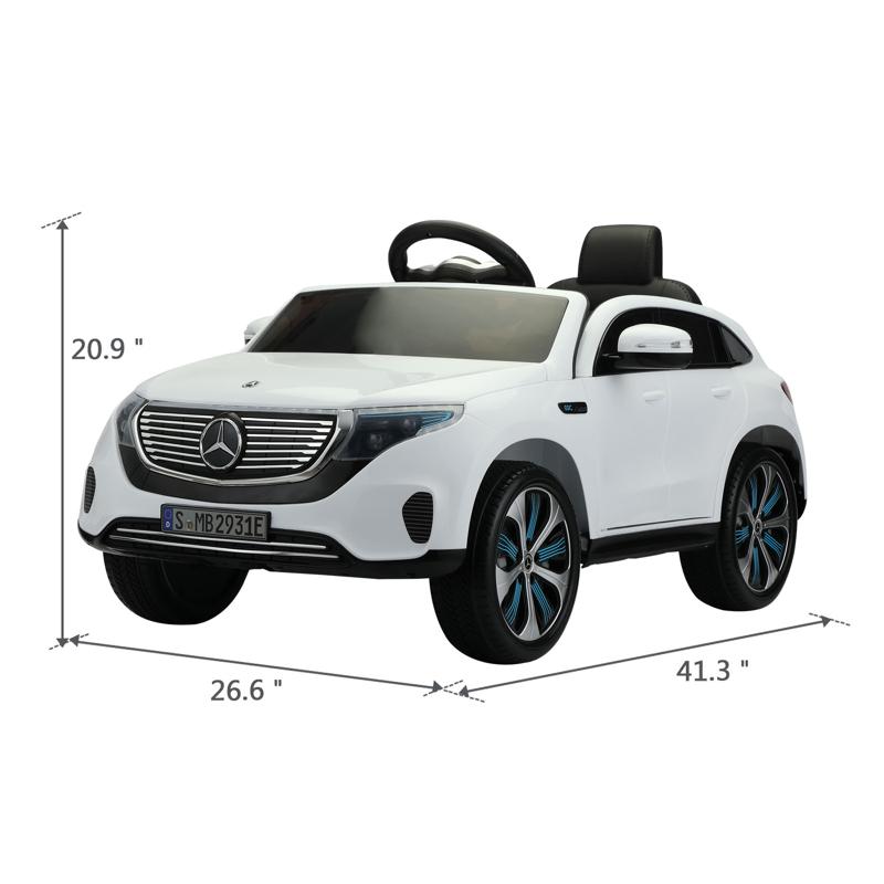 Tobbi Mercedes-Benz EQC Officially Licensed Ride-On Kid’s Toy Car, White mercedes benz eqc licensed ride on kids electric car white 15