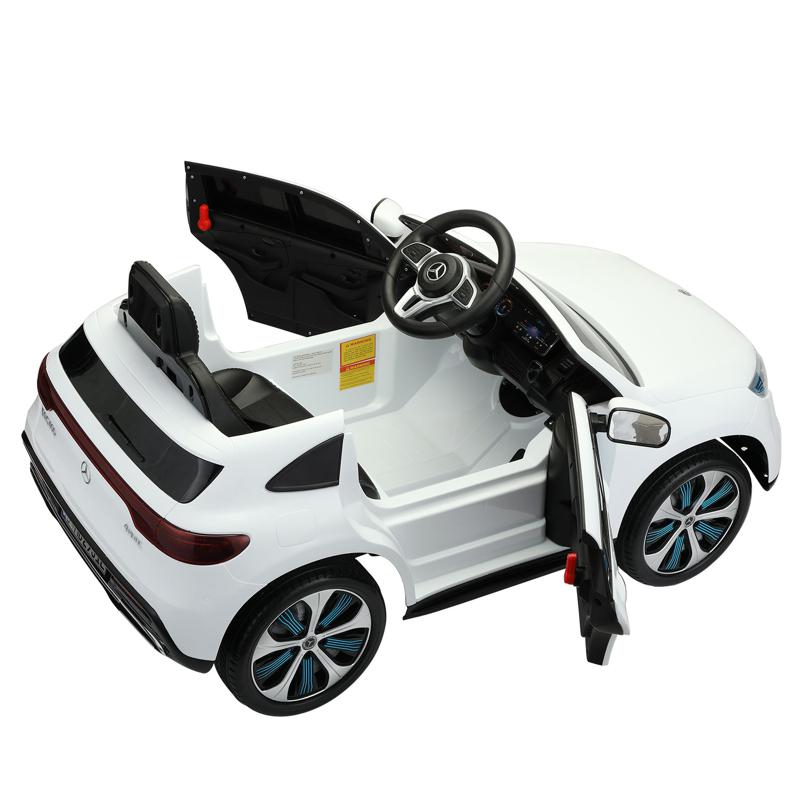 Tobbi Mercedes-Benz EQC Officially Licensed Ride-On Kid’s Toy Car, White mercedes benz eqc licensed ride on kids electric car white 9