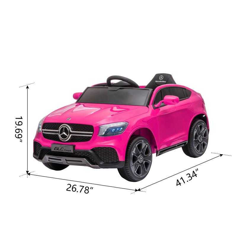 Tobbi Mercedes Benz GLC Licensed Kid's Electric Toy Car Vehicle, Pink mercedes benz glc licensed 12v kids eleectric car pink 15