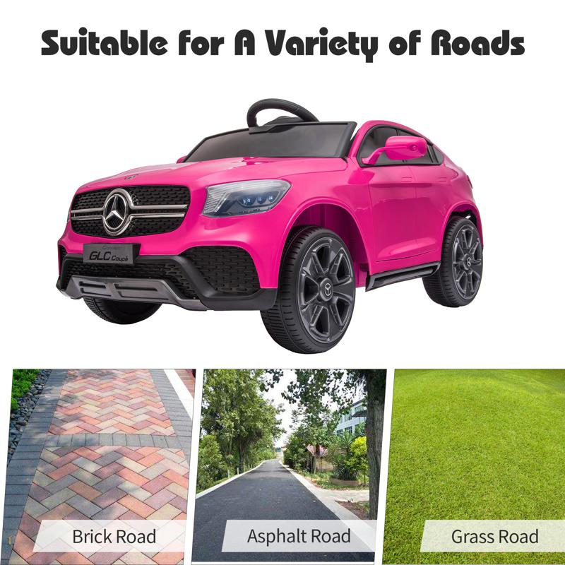 Tobbi Mercedes Benz GLC Licensed Kid's Electric Toy Car Vehicle, Pink mercedes benz glc licensed 12v kids eleectric car pink 40 1