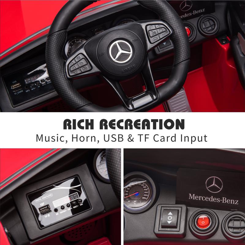 Tobbi Mercedes Benz GLC Licensed Kid's Electric Toy Car Vehicle, Red mercedes benz glc licensed 12v kids eleectric car red 36 2