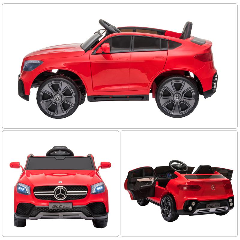 Tobbi Mercedes Benz GLC Licensed Kid's Electric Toy Car Vehicle, Red mercedes benz glc licensed 12v kids eleectric car red 37