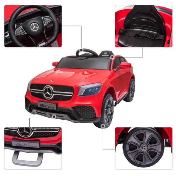 Tobbi Mercedes Benz GLC Licensed Kid's Electric Toy Car Vehicle, Red mercedes benz glc licensed 12v kids eleectric car red 39 1