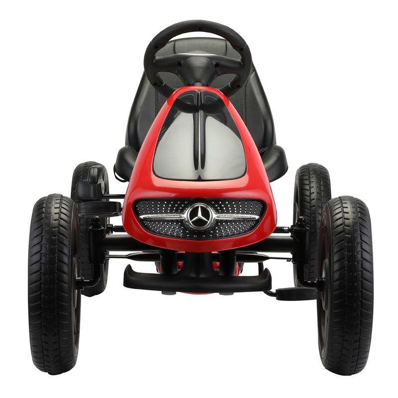 Tobbi Mercedes Benz Kids Go Kart Ride On Car For Children, Red mercedes benz go kart for kids 4 wheel powered red 3