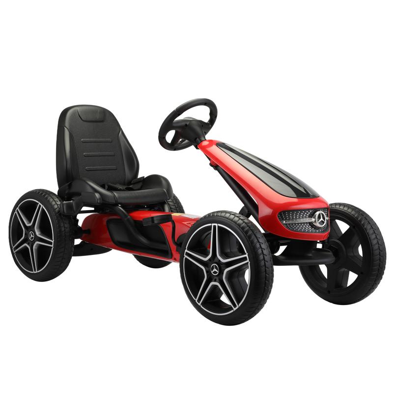 Tobbi Mercedes Benz Kids Go Kart Ride On Car For Children, Red mercedes benz go kart for kids 4 wheel powered red 4