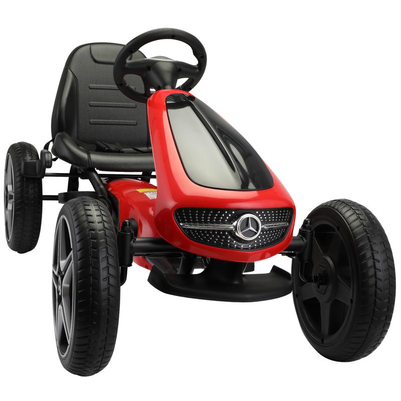 Tobbi Mercedes Benz Kids Go Kart Ride On Car For Children, Red mercedes benz go kart for kids 4 wheel powered red 6