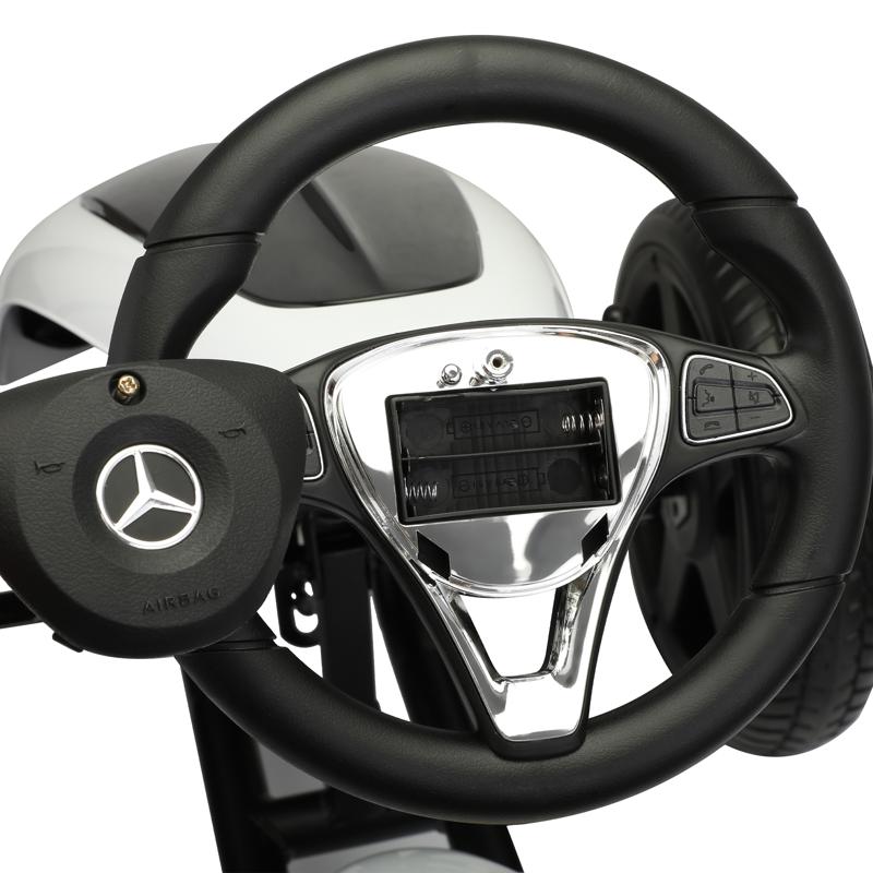 Tobbi Mercedes Benz Kids Go Kart Ride On Car For Children, White mercedes benz go kart for kids 4 wheel powered white 18
