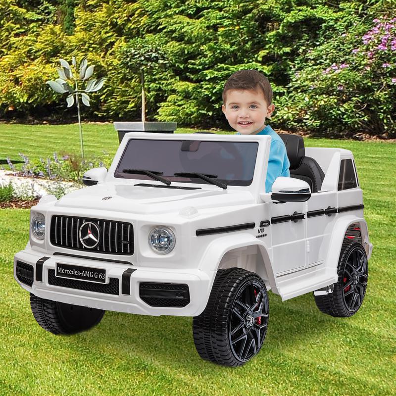 Kids 12V Mercedes Benz G63 Ride On Jeep with Remote Control mercedes benz licensed amg g63 12v kids ride on cars white 13 1