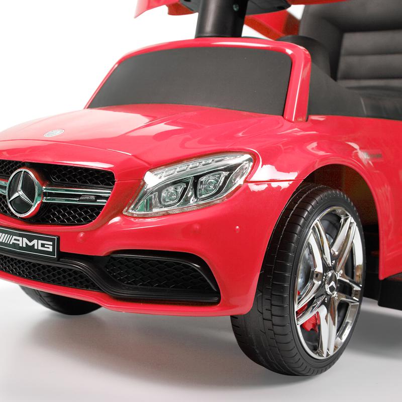 New Kids Ride On Push Mercedes-Benz Car With Canopy Licensed Toy Gift Red 