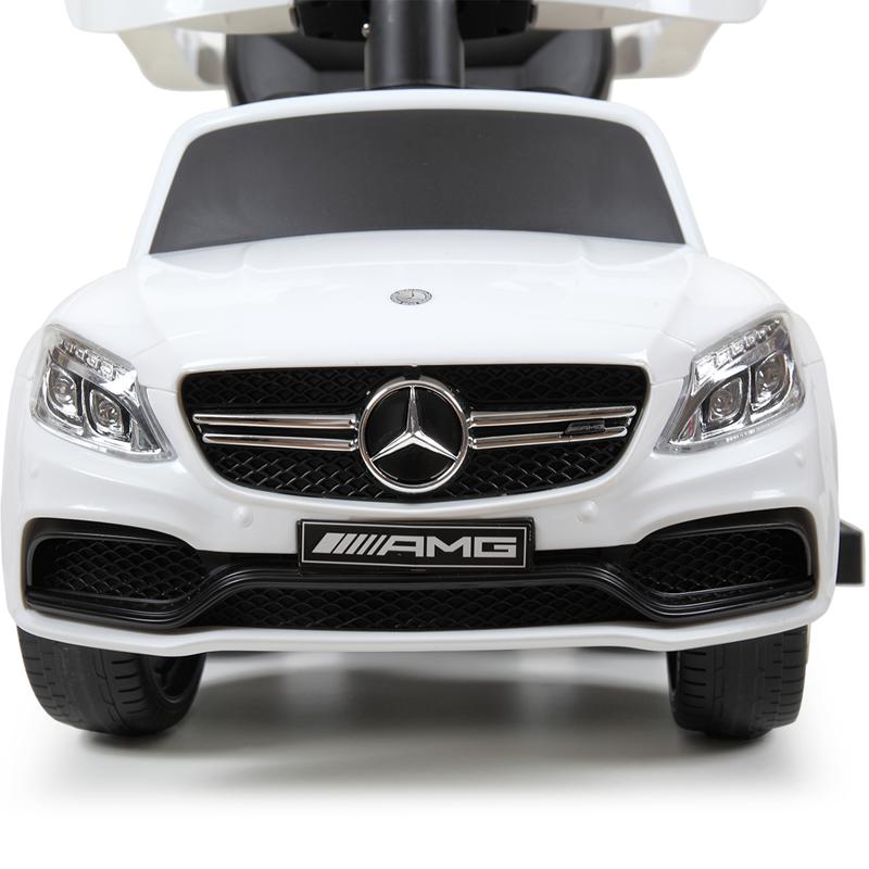 Tobbi Mercedes Benz Push Car For Toddlers With Canopy, White mercedes benz licensed kids ride on push car white 34