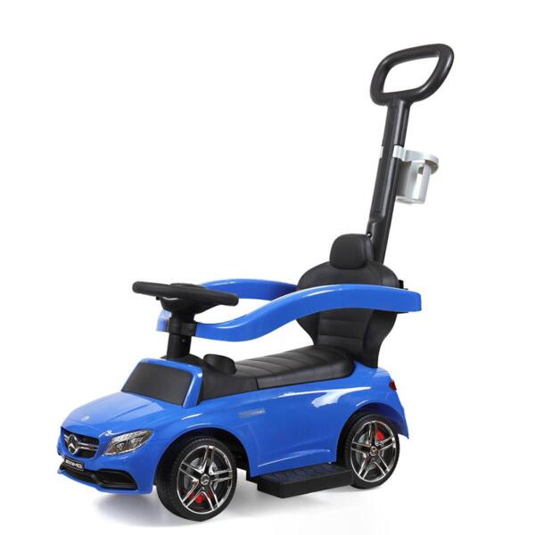 Tobbi Licensed Mercedes Benz 3 In 1 Baby Ride On Push Car with Music and Horn, for 1-3 Years Toddlers, Blue mercedes benz licensed ride on push car for toddlers aged 1 3 years blue 1