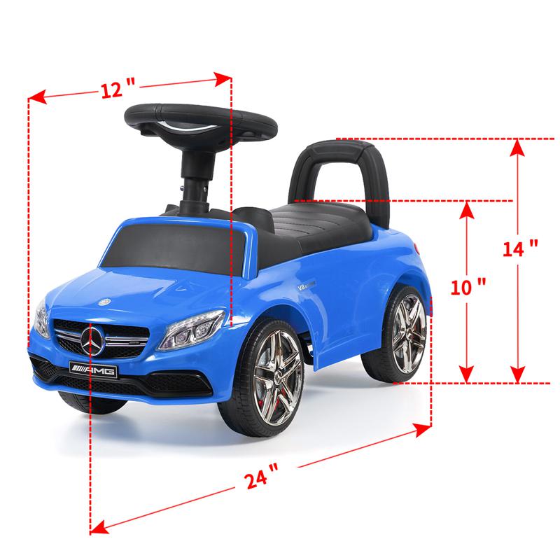 Tobbi Mercedes Benz Ride On Push Car for Kids, Blue mercedes benz push ride on car for toddlers blue 30