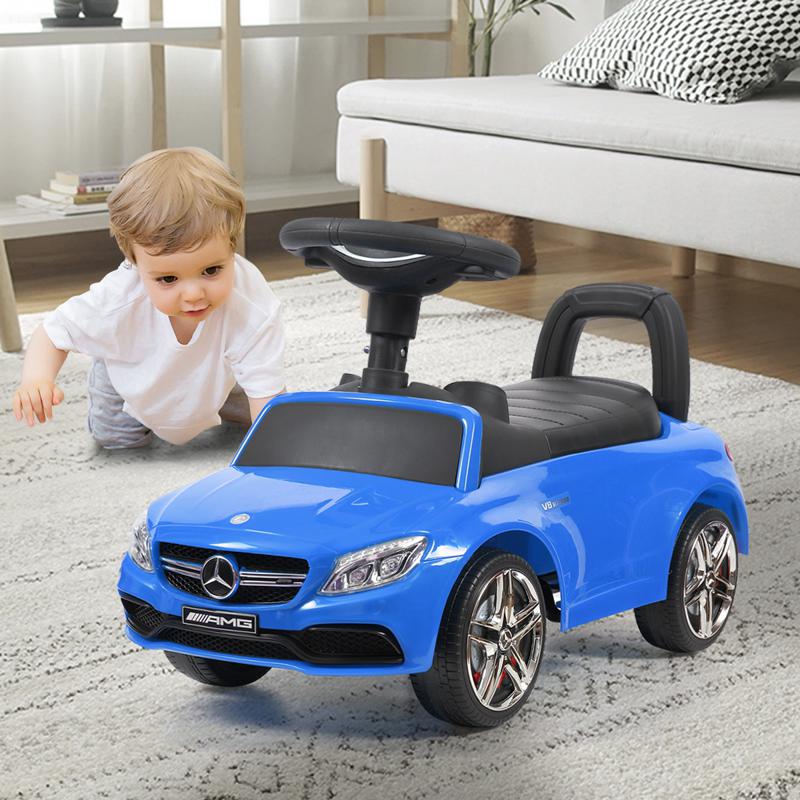 Tobbi Mercedes Benz Ride On Push Car for Kids, Blue mercedes benz push ride on car for toddlers blue 31 1