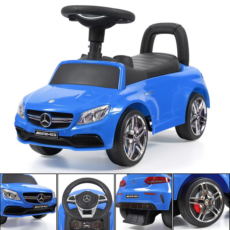Tobbi Mercedes Benz Ride On Push Car for Kids, Blue mercedes benz push ride on car for toddlers blue 32