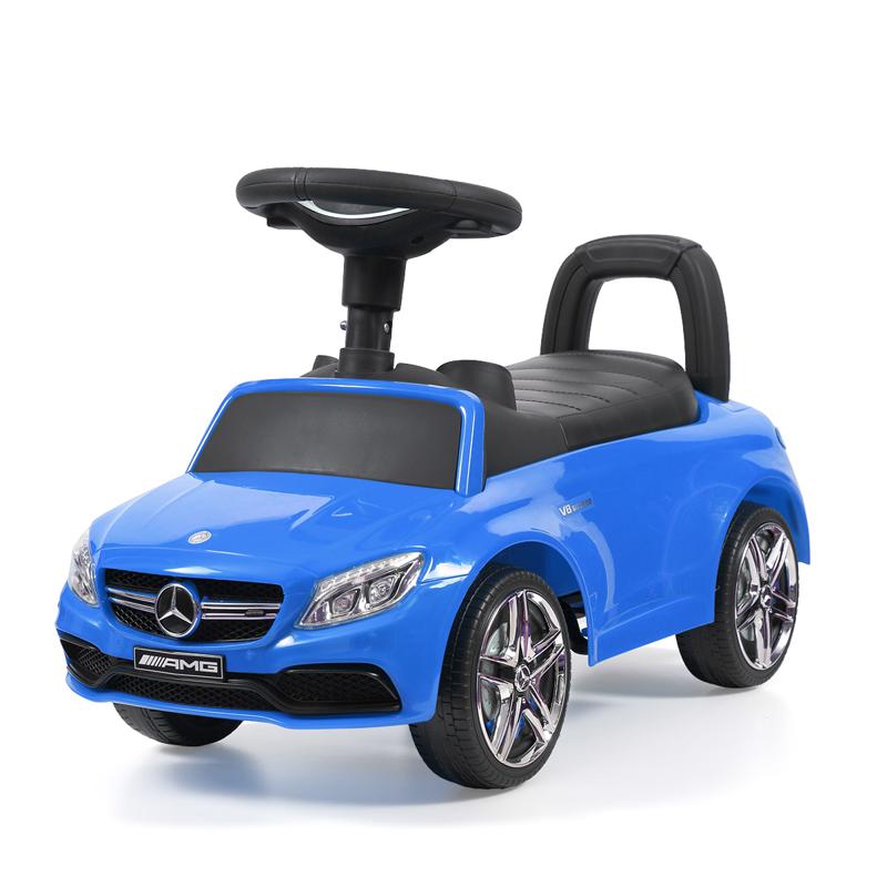 Tobbi Mercedes Benz Ride On Push Car for Kids, Blue mercedes benz push ride on car for toddlers blue 5