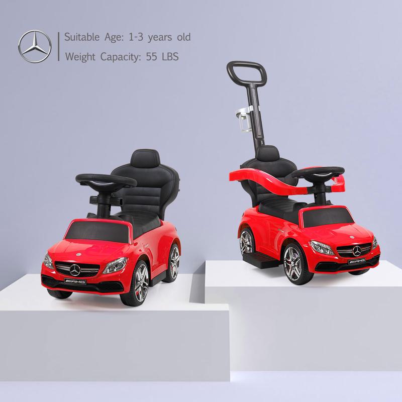 Tobbi Mercedes Benz Ride On Push Car for Toddlers, Red mercedes benz ride on push car for toddlers aged 1 3 years red 12