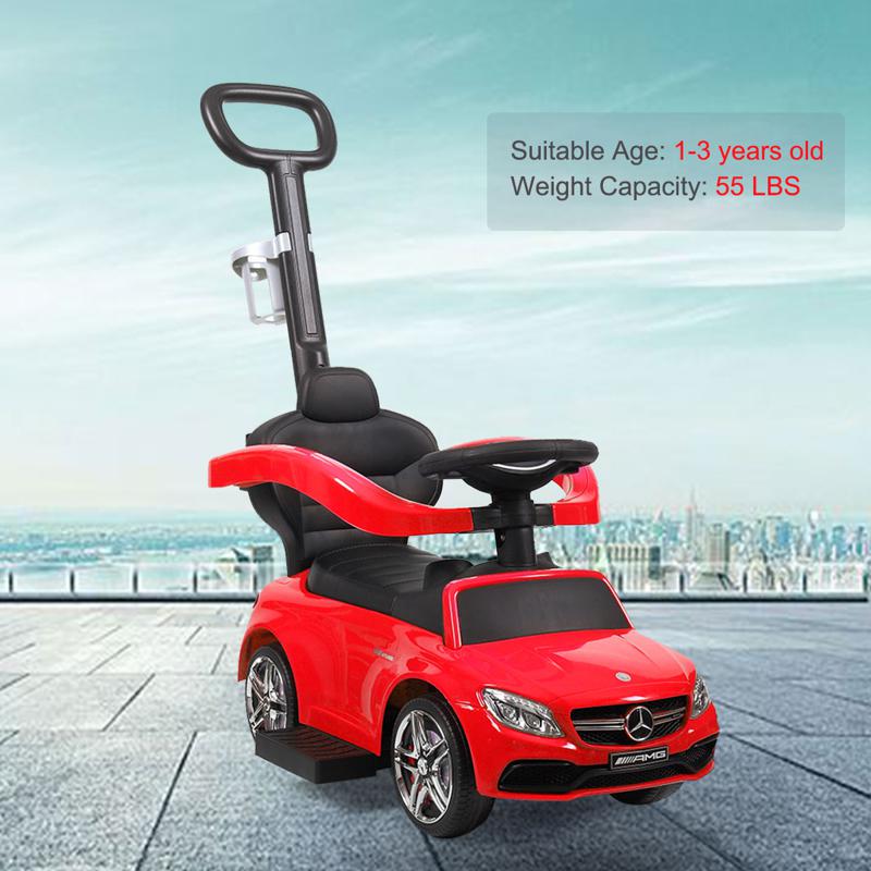 Tobbi Mercedes Benz Ride On Push Car for Toddlers, Red mercedes benz ride on push car for toddlers aged 1 3 years red 2 1