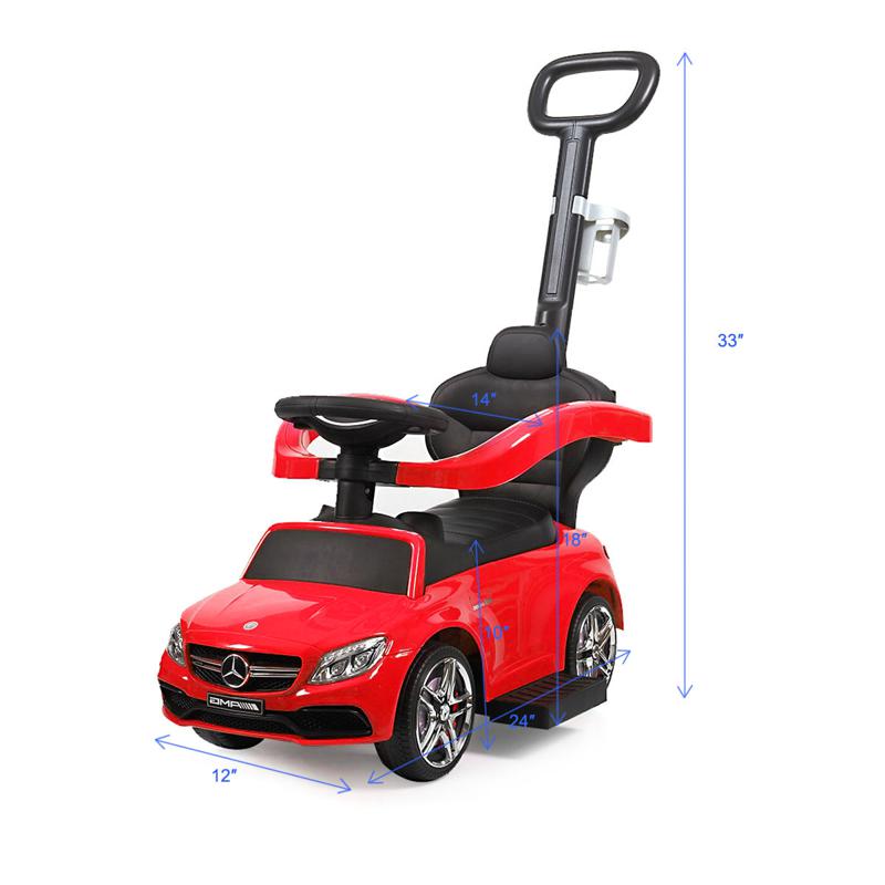 Tobbi Mercedes Benz Ride On Push Car for Toddlers, Red mercedes benz ride on push car for toddlers aged 1 3 years red 20