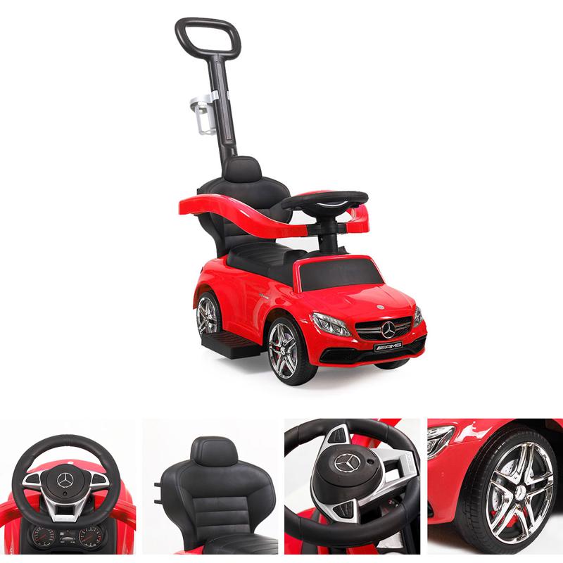Tobbi Mercedes Benz Ride On Push Car for Toddlers, Red mercedes benz ride on push car for toddlers aged 1 3 years red 3