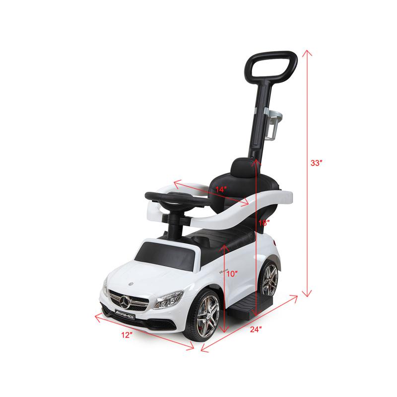 Tobbi Mercedes Benz Ride On Push Car for Toddlers, White mercedes benz ride on push car for toddlers aged 1 3 years white 20