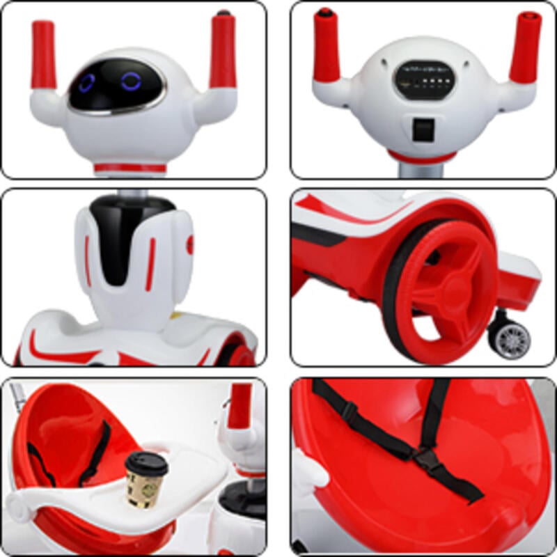 Tobbi Three-in-one Robot Kids Electric Buggy With Baby Carriages, Red + White prod 7641746116