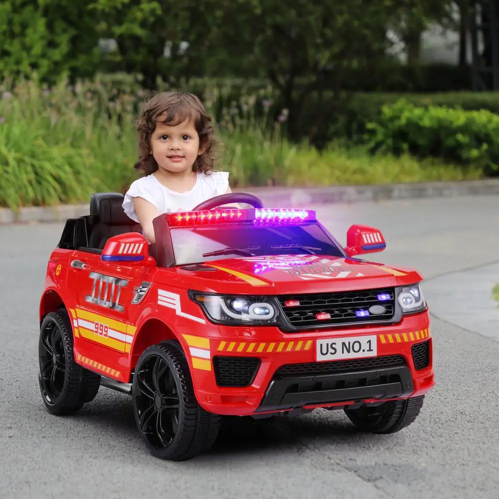 Tobbi 12V Kid's Electric Ride On Police Car w/ Remote, Red red tobbi kid cars th17e0465 e1 1000