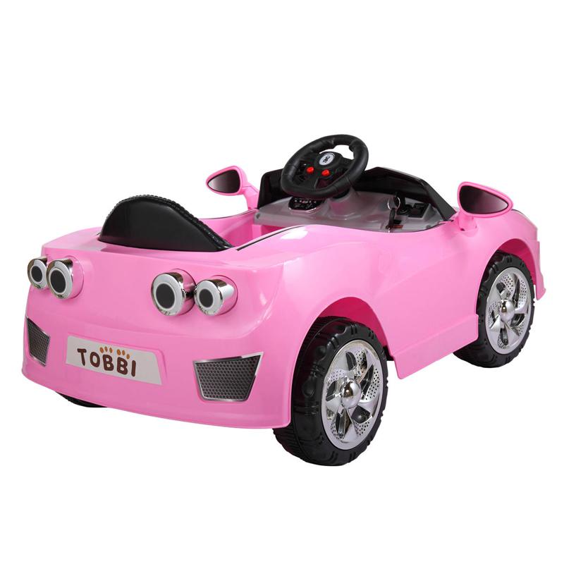 Tobbi 6V Power Wheel for Kids Racing Car Toy, Pink remote control kids ride on racing car blue 4