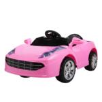 Tobbi 6V Kids Electric Car Battery Powered Racing Car Ride On Toy, Pink remote control kids ride on racing car blue 6