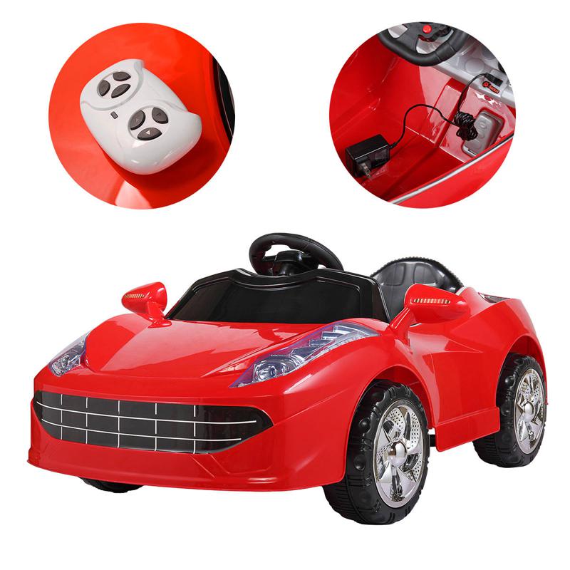 Tobbi Kids Power Wheel Ride On Racing Car W/ Remote Control remote control kids ride on racing car red 34 1