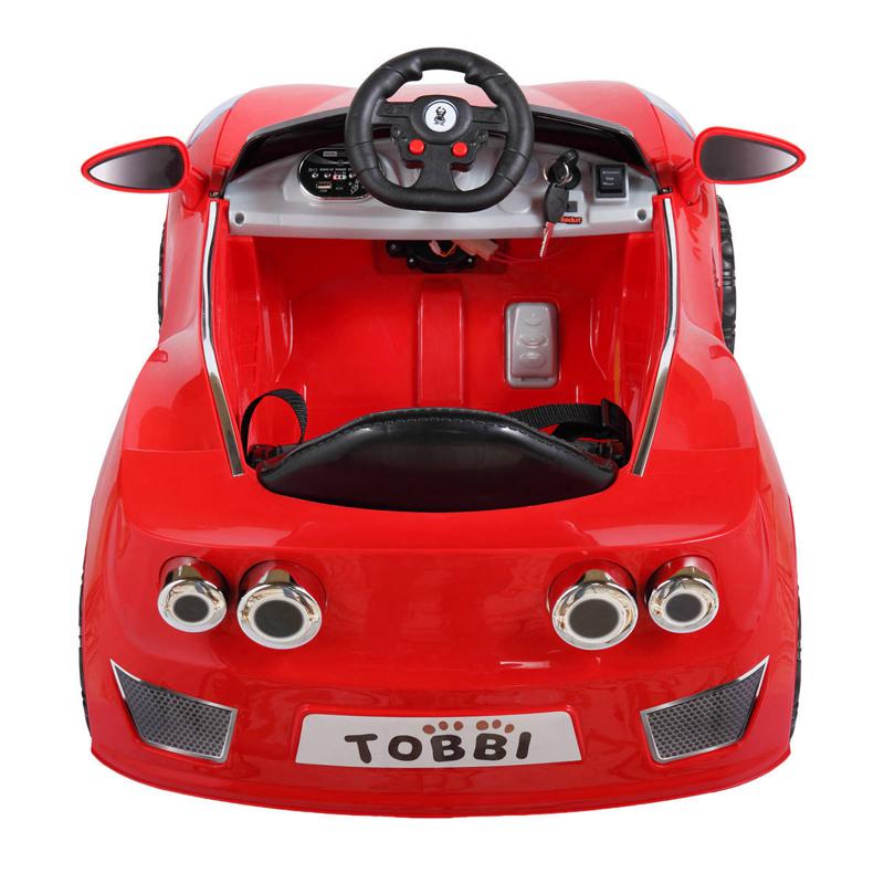 Tobbi Kids Power Wheel Ride On Racing Car W/ Remote Control remote control kids ride on racing car red 5