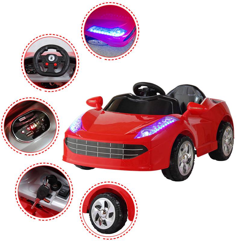 Tobbi Kids Power Wheel Ride On Racing Car W/ Remote Control remote control kids ride on racing car red 50 1