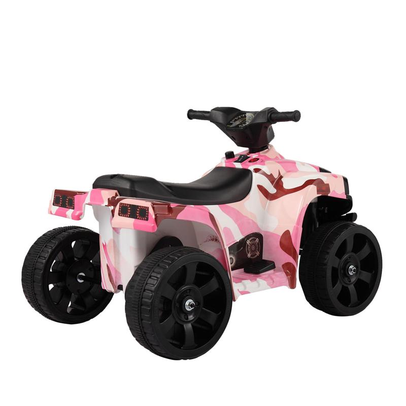 Tobbi 6V Quad Ride On Kids 4 Wheeling ATV for 2-5 Year Old, Pink ride on car atv 4 wheels battery powered 18
