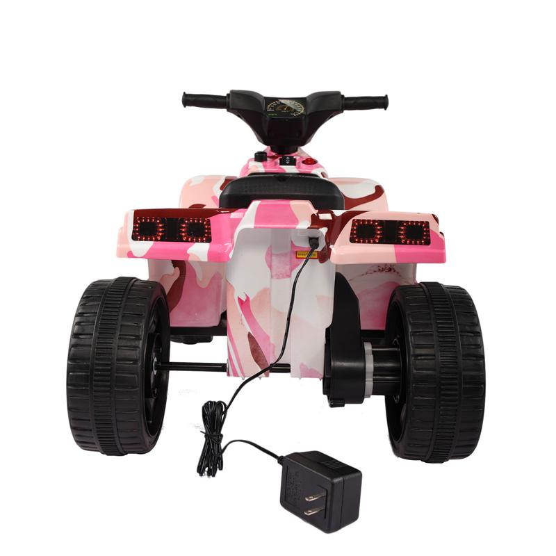 Tobbi 6V Quad Ride On Kids 4 Wheeling ATV for 2-5 Year Old, Pink ride on car atv 4 wheels battery powered 22