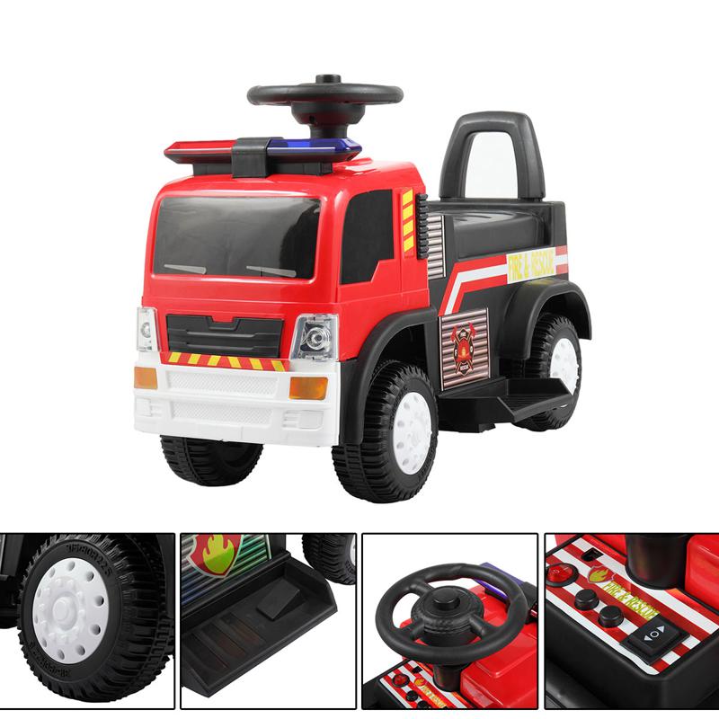 Tobbi 6V Power Wheel Fire Truck Toy for Kids ride on fire truck car 6v vehicle for kids red 17 1 ride on fire truck