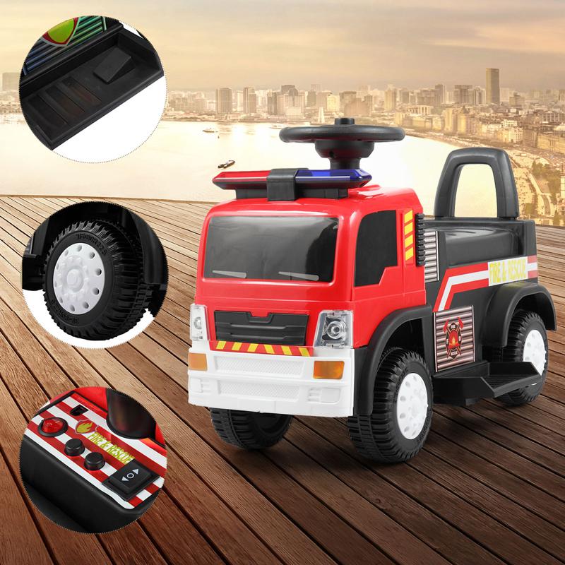 Tobbi 6V Power Wheel Fire Truck Toy for Kids ride on fire truck car 6v vehicle for kids red 25 ride on fire truck