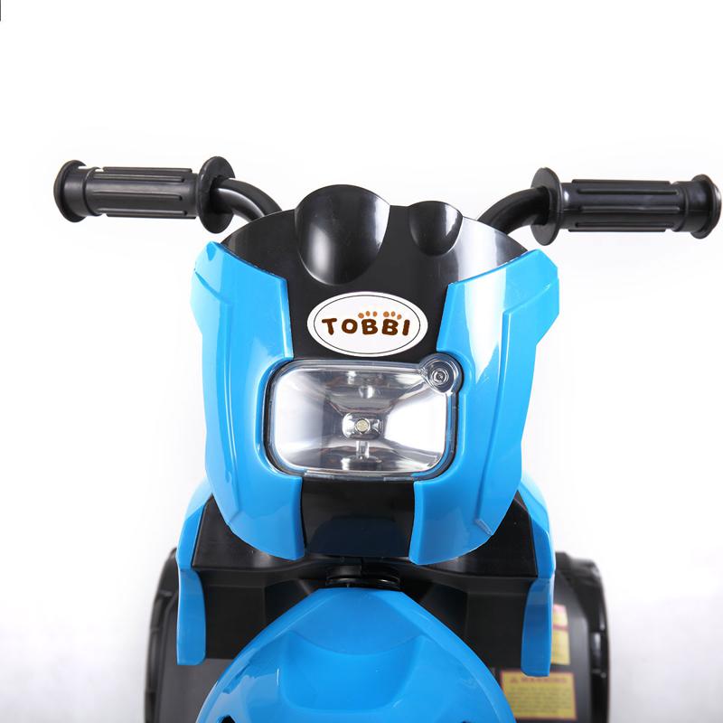 Tobbi 6V Kids Power Wheels Motorcycle 3 Wheeler Motorcycle for Toddlers, Blue ride on motorcycle 6v battery power bicycle for kids blue 17 1
