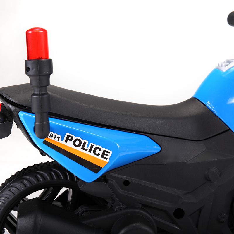 Tobbi 6V Ride On Police Motorcycle 4 Wheeler for 4 Years, Blue ride on police motorcycle for 2 4 years yellow 13