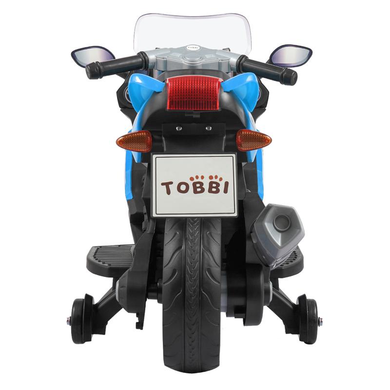 Tobbi Electric Ride On Motorcycle Toy for Kids, Blue ride on toy racing motorcycle for kids blue 12