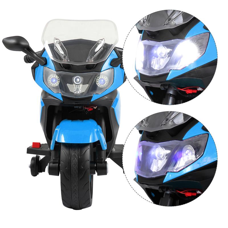 Tobbi Electric Ride On Motorcycle Toy for Kids, Blue ride on toy racing motorcycle for kids blue 29 1